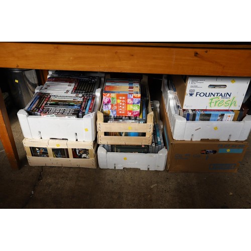 358 - 7 boxes of DVD’s & CD’s