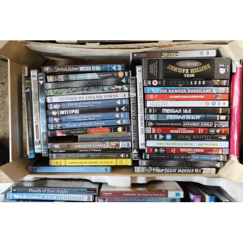 358 - 7 boxes of DVD’s & CD’s