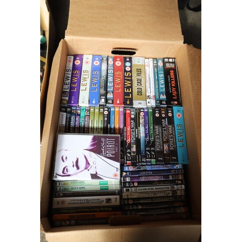 358 - 7 boxes of DVD’s & CD’s