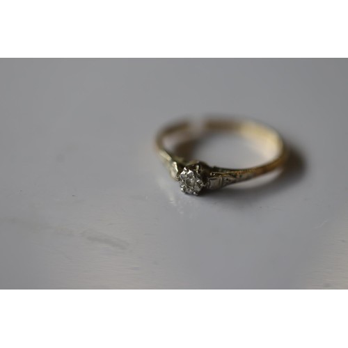 423 - 9ct forever ring & 1 other hallmark cut out - 3.1gms total