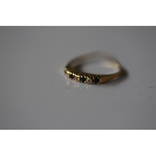 423 - 9ct forever ring & 1 other hallmark cut out - 3.1gms total