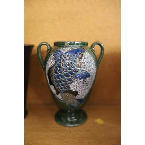 459 - E Radford vase, Prinknash & others