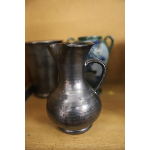 459 - E Radford vase, Prinknash & others