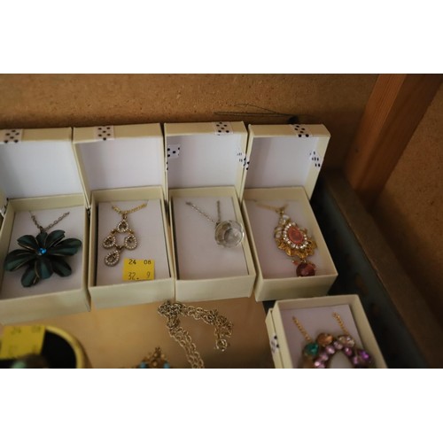 477 - Boxed necklaces, incl silver & Trifari designer one