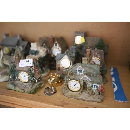 480 - Various cottage/Church & pub, etc clocks