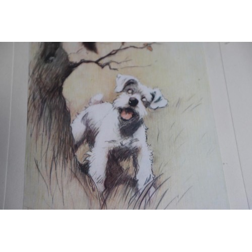 521 - Cecil Aldin prints - the good boy, the bad boy, you have been warned, it’s lucky woggles can’t climb... 