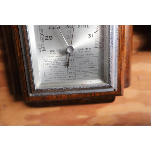 527 - 2 oak barometer