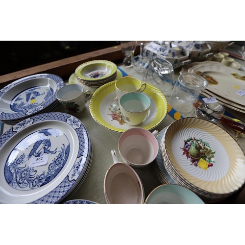 562 - Various china part dinner & tea services by Wood & Sons, 18 pieces of Yuan & Barretts, 24 pieces of ... 