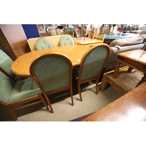 574 - Wallace King extending dining table & 6 chairs