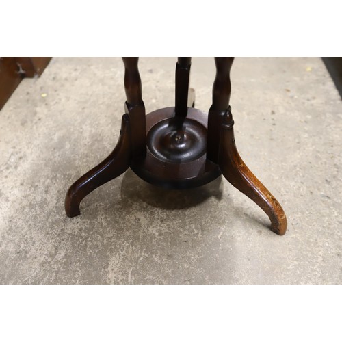 580 - Antique mahogany Plant stand with plate