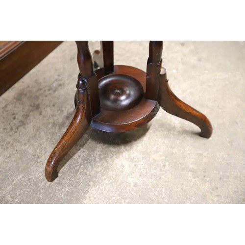 580 - Antique mahogany Plant stand with plate