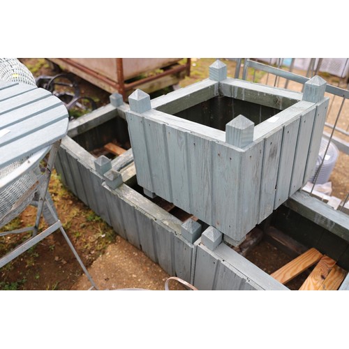 59 - 4 wooden planters, a/f