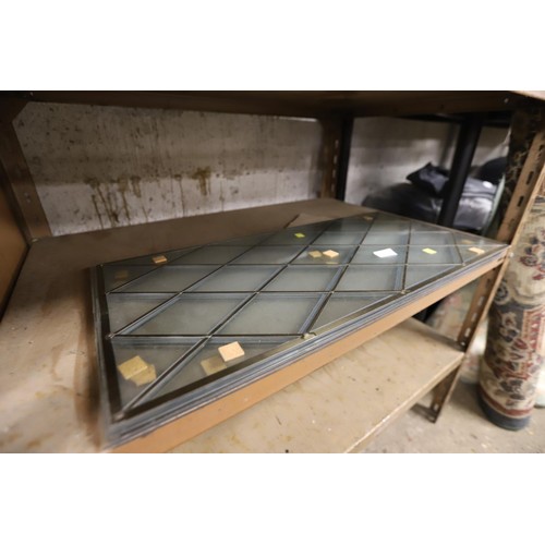 154 - 5 leaded glass panels