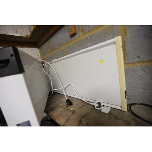 173 - Electric panel heater & 1 other heater - warranted until 12 noon Tuesday following the above sale