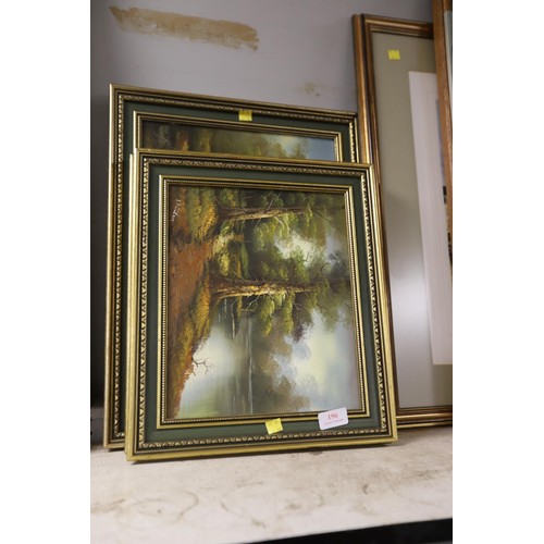 196 - Set of 3 framed paintings