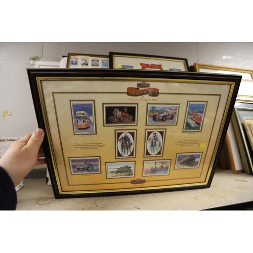 203 - Qty of various framed collectors cards