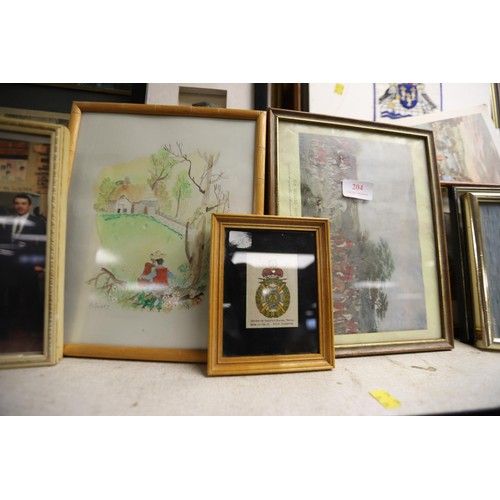 204 - Large qty of framed pictures/prints