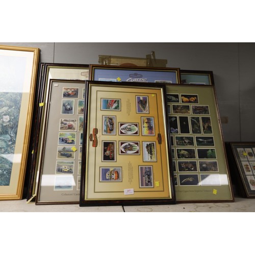 207 - Qty of various framed collectors cards