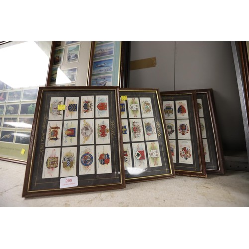 208 - Qty of various Will's cigarettes cards (framed)