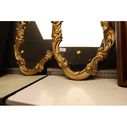 211 - Pair Italian gilded mirrors