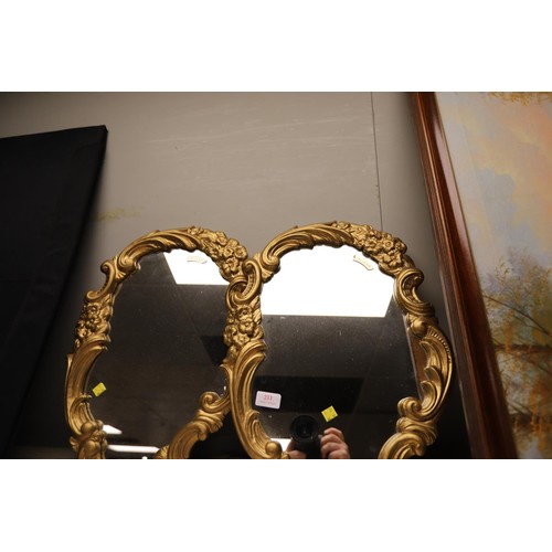 211 - Pair Italian gilded mirrors