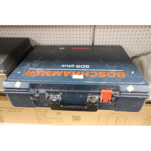 244 - Large cased Bosch 24v dual chuch SDS drill