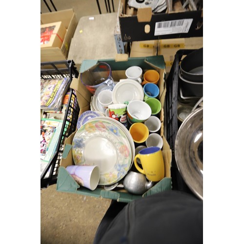 337 - 5 boxes of kitchenware, etc - warranted until 12 noon Tuesday following the above sale