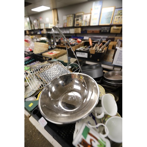 337 - 5 boxes of kitchenware, etc - warranted until 12 noon Tuesday following the above sale