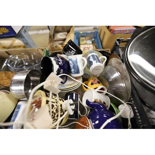 337 - 5 boxes of kitchenware, etc - warranted until 12 noon Tuesday following the above sale