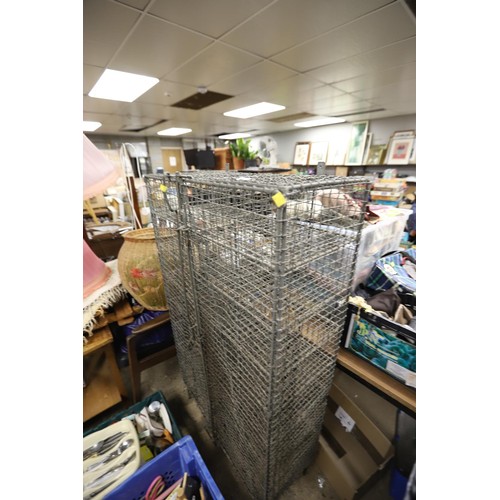 364 - wire pigeon hole lockable shelves/cage