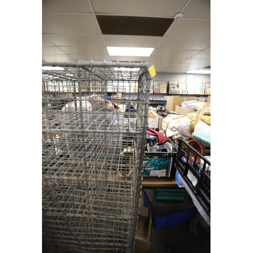 364 - wire pigeon hole lockable shelves/cage