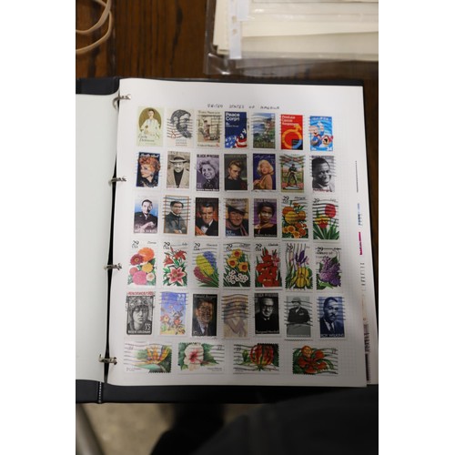 412 - Worldwide stamp collection, 1 album & 4 packs of album pages