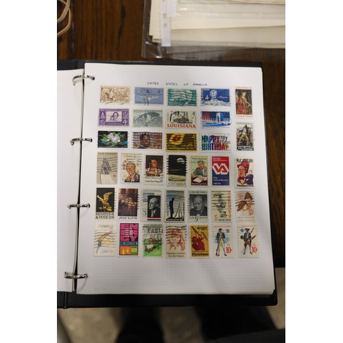 412 - Worldwide stamp collection, 1 album & 4 packs of album pages