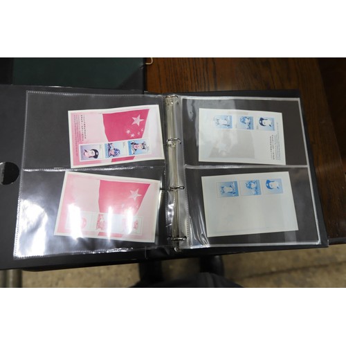 420 - 2 albums of stamps, 1 album of railway, 2nd album mini sheets