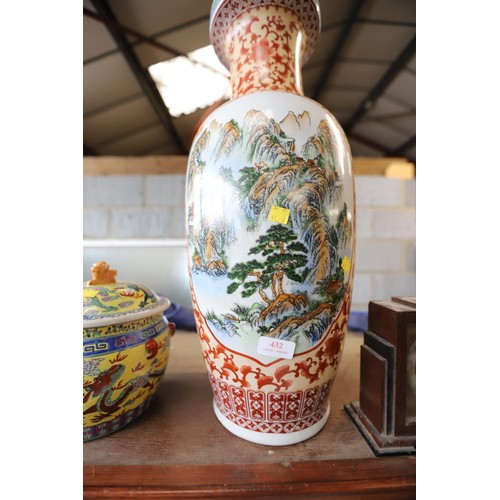 432 - Large Chinese vase approx. 24.5