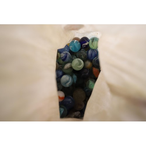 482 - Bag of antique marbles