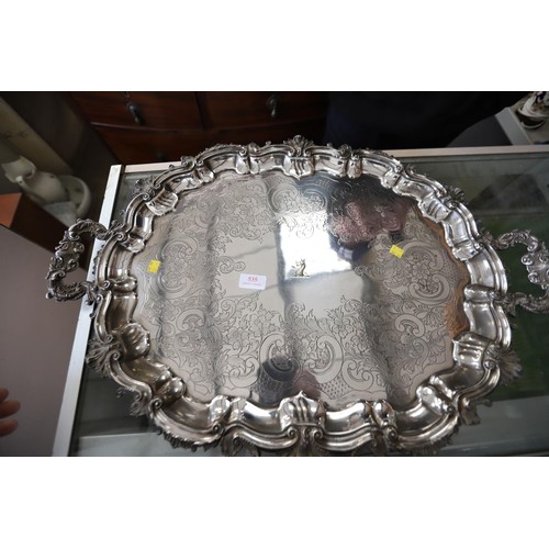 535 - Large Silver plated tray A1 plate