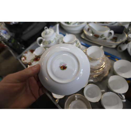 576 - 3 tea sets, incl Royal Albert, Royal Stafford & Ridgway