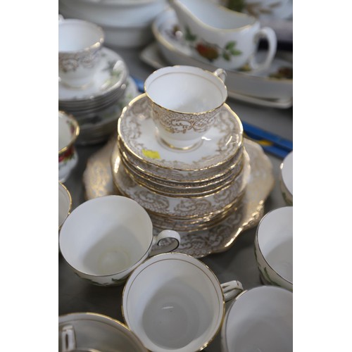 576 - 3 tea sets, incl Royal Albert, Royal Stafford & Ridgway