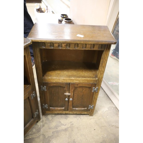 591 - Pair of oak small bookcases