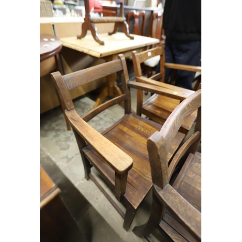 594 - 4 oak chairs