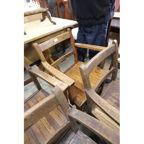 594 - 4 oak chairs