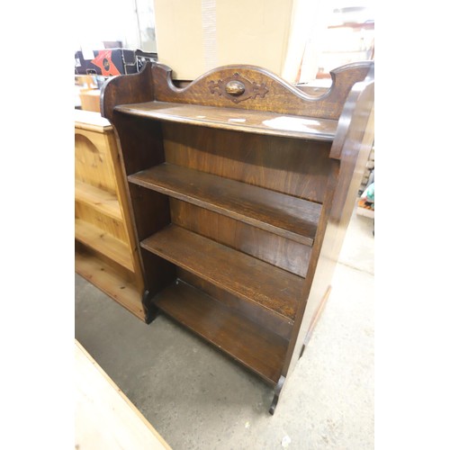 605 - Oak 4 shelf bookcase