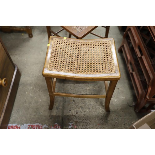 609 - Bergere chair & stool