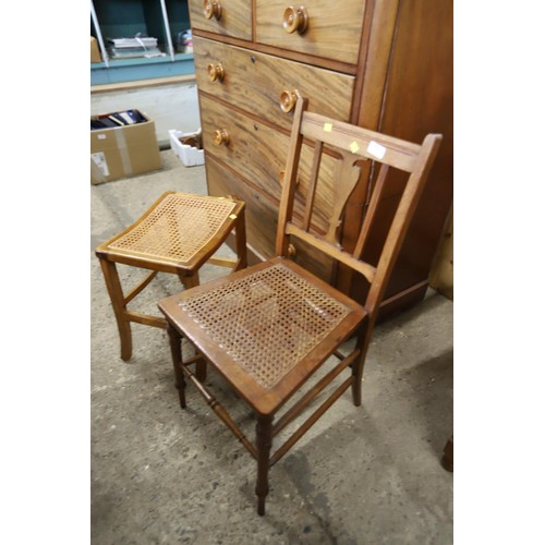 609 - Bergere chair & stool