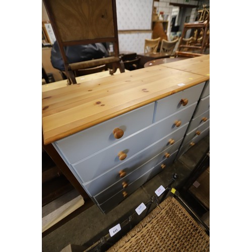 617 - Chest of drawers (pine) x 2 Af / damaged