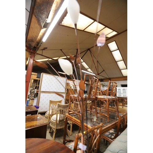 619 - Industrial style lamp & artistic lamp - warranted until 12 noon Tuesday following the above sale