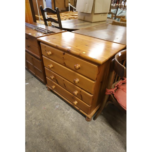 628 - Pine chest of 4 drawers