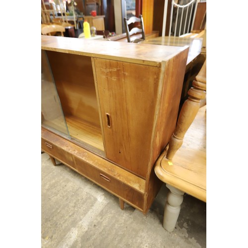 630 - Teak glazed bookcase