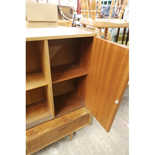 630 - Teak glazed bookcase